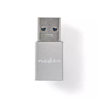 Nedis CCGB60925GY - USB-C Adaptér| USB 3.2 Gen 1 | USB-A Zástrčka | USB-C Zásuvka | 5 Gbps | Kulatý | Poniklované Nedis CCGB60925GY - USB-C Adaptér| USB 3.2 Gen 1 | USB-A Zástrčka | USB-C Zásuvka | 5 Gbps | Kulatý | Poniklované