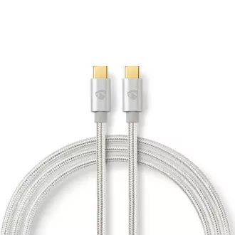 Nedis CCTB60800AL20 - USB 2.0 kabel | USB-C Zástrčka | USB-C Zástrčka | 480 Mbps | 2.00 m | Stříbrná Nedis CCTB60800AL20 - USB 2.0 kabel | USB-C Zástrčka | USB-C Zástrčka | 480 Mbps | 2.00 m | Stříbrná