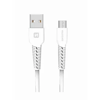 SWISSTEN DATOVÝ KABEL USB / MICRO USB 1,0 M BÍLÝ SWISSTEN DATOVÝ KABEL USB / MICRO USB 1,0 M BÍLÝ