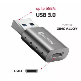 SWISSTEN ADAPTER USB-A(M)/USB-C(F) SWISSTEN ADAPTER USB-A(M)/USB-C(F)