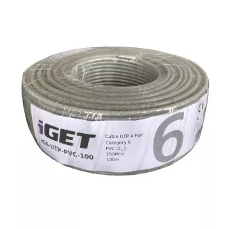 iGET Síťový kabel CAT6 UTP PVC Eca 100m/role iGET Síťový kabel CAT6 UTP PVC Eca 100m/role