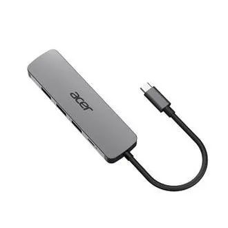 Acer 5IN1 Mini Dock statioType- C dongle, 1x HDMI (až 3840x2160@60hz), 3x USB 3.0 5Gbps ports, 1x Type-C up to 100W PD port (host)