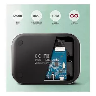 AXAGON ADSA-DC, USB-C 5Gbps - 2x SATA 6G 2.5"/3.5" SSD/HDD CLONE DUAL dokovací stanice