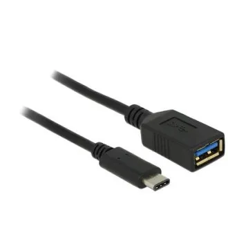 Delock adaptér SuperSpeed USB (USB 3.1, Gen 1) USB Type-C samec > USB Type A samice 15 cm černý Delock adaptér SuperSpeed USB (USB 3.1, Gen 1) USB Type-C samec > USB Type A samice 15 cm černý