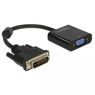 Delock černý adaptér DVI-D 24+1 samec > VGA samice Delock černý adaptér DVI-D 24+1 samec > VGA samice