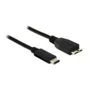 Delock Černý SuperSpeed kabel USB 10 Gbps (USB 3.1, Gen 2) USB Type-C™ samec > USB type Micro-B samec 1 m