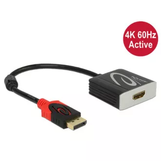 Delock Adaptér Displayport 1.2 samec > HDMI samice 4K 60 Hz aktivní Delock Adaptér Displayport 1.2 samec > HDMI samice 4K 60 Hz aktivní