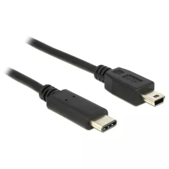Delock Kabel USB Type-C 2.0 samec > USB 2.0 typ Mini-B samec 0,5 m černý Delock Kabel USB Type-C 2.0 samec > USB 2.0 typ Mini-B samec 0,5 m černý