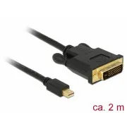 Delock Kabel mini Displayport 1.1 samec > DVI 24+1 samec 2 m