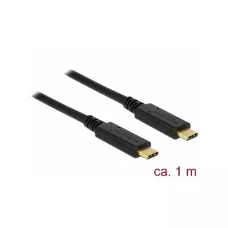 Delock USB 3.1 Gen 2 (10 Gbps) kabel Type-C na Type-C 1 m 3 A E-Marker Delock USB 3.1 Gen 2 (10 Gbps) kabel Type-C na Type-C 1 m 3 A E-Marker