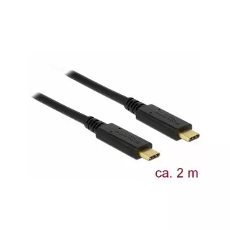 Delock USB 3.1 Gen 1 (5 Gbps) kabel Type-C na Type-C 2 m 3 A E-Marker Delock USB 3.1 Gen 1 (5 Gbps) kabel Type-C na Type-C 2 m 3 A E-Marker