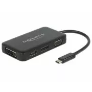 Delock Adaptér USB Type-C Stecker > VGA / HDMI / DVI / DisplayPort samice černý
