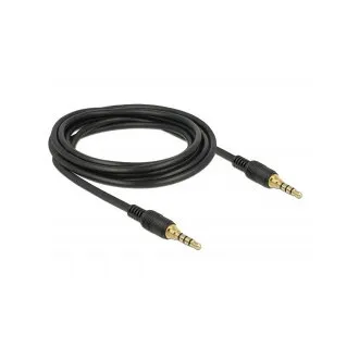 Delock Kabel Stereo Jack 3,5 mm 4 pin samec > samec 3 m černý Delock Kabel Stereo Jack 3,5 mm 4 pin samec > samec 3 m černý