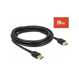 Delock DisplayPort kabel 8K 60 Hz 3 m DP 8K certifikováno Delock DisplayPort kabel 8K 60 Hz 3 m DP 8K certifikováno