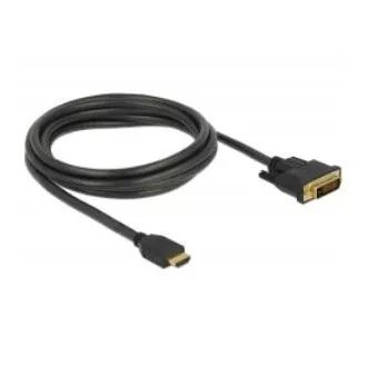 Delock Kabel HDMI na DVI 24+1 obousměrný 2 m Delock Kabel HDMI na DVI 24+1 obousměrný 2 m