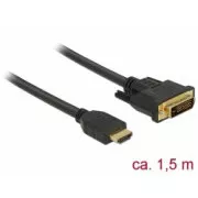 Delock Kabel HDMI na DVI 24+1 obousměrný 3 m