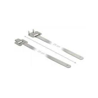 Delock Kabelové pásky z ušlechtilé oceli opětovně použitelné se sklopnou sponou D 250 x Š 10 mm 10 kusů Delock Kabelové pásky z ušlechtilé oceli opětovně použitelné se sklopnou sponou D 250 x Š 10 mm 10 kusů