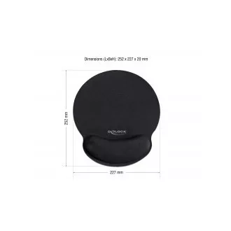 Delock Ergonomická podložka pod myš s gelovou opěrkou zápěstí Delock Ergonomická podložka pod myš s gelovou opěrkou zápěstí