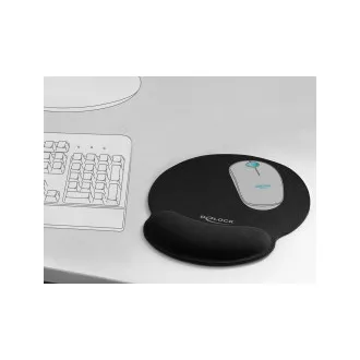 Delock Ergonomická podložka pod myš s gelovou opěrkou zápěstí Delock Ergonomická podložka pod myš s gelovou opěrkou zápěstí