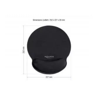 Delock Ergonomická podložka pod myš s gelovou opěrkou zápěstí Delock Ergonomická podložka pod myš s gelovou opěrkou zápěstí