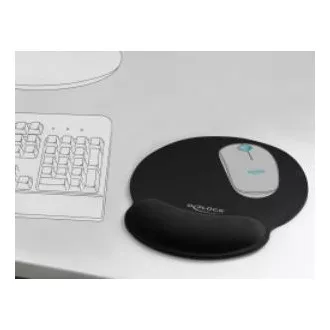 Delock Ergonomická podložka pod myš s gelovou opěrkou zápěstí Delock Ergonomická podložka pod myš s gelovou opěrkou zápěstí