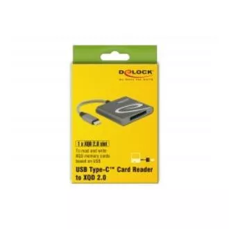 Delock USB Type-C čtečka karet pro paměťové karty XQD 2.0 Delock USB Type-C čtečka karet pro paměťové karty XQD 2.0