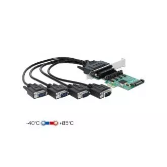 Delock PCI Express Karta na 4 x Sériový RS-232 se zdrojem napětí Delock PCI Express Karta na 4 x Sériový RS-232 se zdrojem napětí