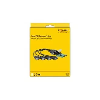 Delock PCI Express Karta na 4 x Sériový RS-232 se zdrojem napětí Delock PCI Express Karta na 4 x Sériový RS-232 se zdrojem napětí