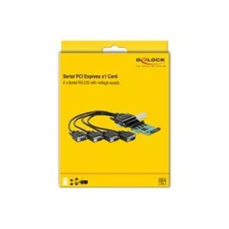 Delock PCI Express Karta na 4 x Sériový RS-232 se zdrojem napětí Delock PCI Express Karta na 4 x Sériový RS-232 se zdrojem napětí