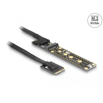 Delock Karta Riser NVMe M.2 Key A+E zástrčková na Key M Slot, s kabelem délky 20 cm Delock Karta Riser NVMe M.2 Key A+E zástrčková na Key M Slot, s kabelem délky 20 cm