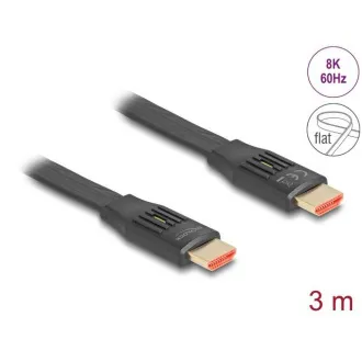 Delock High Speed HDMI Plochý stuhový kabel 48 Gbps 8K 60 Hz 3 m Delock High Speed HDMI Plochý stuhový kabel 48 Gbps 8K 60 Hz 3 m