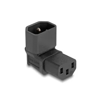 Delock Napájecí adaptér IEC 60320 – z C14 na C13, zástrčka / zásuvka, 2,5 A, 90°, pravoúhlý Delock Napájecí adaptér IEC 60320 – z C14 na C13, zástrčka / zásuvka, 2,5 A, 90°, pravoúhlý