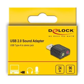 Delock Externí zvuková karta USB 24 bitů / 96 kHz Plug & Play pro Windows, MAC, Linux, Chrome OS Delock Externí zvuková karta USB 24 bitů / 96 kHz Plug & Play pro Windows, MAC, Linux, Chrome OS