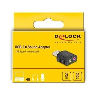 Delock Externí zvuková karta USB 24 bitů / 96 kHz Plug & Play pro Windows, MAC, Linux, Chrome OS Delock Externí zvuková karta USB 24 bitů / 96 kHz Plug & Play pro Windows, MAC, Linux, Chrome OS