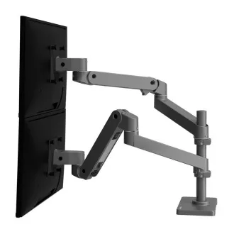 ERGOTRON LX Pro Dual Stacking Arm, stolní dvouramenný držák pro 2 monitry, šedá ERGOTRON LX Pro Dual Stacking Arm, stolní dvouramenný držák pro 2 monitry, šedá