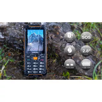 EVOLVEO StrongPhone Z6, vodotěsný odolný Dual SIM telefon, černo-oranžová EVOLVEO StrongPhone Z6, vodotěsný odolný Dual SIM telefon, černo-oranžová