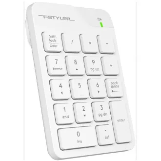 A4tech FSTYLER bezdrátová numerická klávesnice, USB nano, bílá A4tech FSTYLER bezdrátová numerická klávesnice, USB nano, bílá