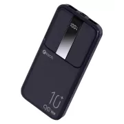 C-TECH Powerbanka 10000mAh, Li-Pol, 22,5W, USB-C/USB-A/micro USB/PD/Quick charge/display