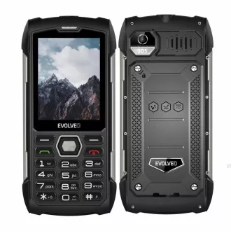 EVOLVEO StrongPhone H1, 2,8" vodotěsný odolný/2xSIM/2px/micro SDHC/5000mAh/černá-stříbrná EVOLVEO StrongPhone H1, 2,8" vodotěsný odolný/2xSIM/2px/micro SDHC/5000mAh/černá-stříbrná