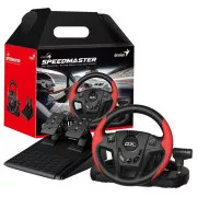 Genius GX Gaming SpeedMaster, Volant, pedály, řadicí páka, pro PC, PS3, PS4, USB, vibrace, černo-červený