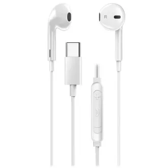 Genius HS-M365 bílý, Headset, drátový, do uší, mikrofon, ovládání hlasitosti, USB-C, bílý Genius HS-M365 bílý, Headset, drátový, do uší, mikrofon, ovládání hlasitosti, USB-C, bílý