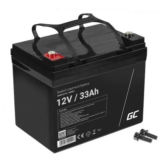 Green Cell AGM VRLA 12V 33Ah maintenance-free battery for mower, scooter, boat, wheelchair Green Cell AGM VRLA 12V 33Ah maintenance-free battery for mower, scooter, boat, wheelchair