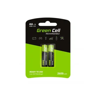 Green Cell Rechargeable Batteries 2x AA HR6 2600mAh Green Cell Rechargeable Batteries 2x AA HR6 2600mAh