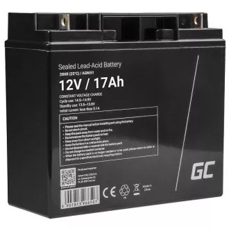 Green Cell AGM VRLA 12V 17Ah maintenance-free battery for mower, scooter, boat, wheelchair Green Cell AGM VRLA 12V 17Ah maintenance-free battery for mower, scooter, boat, wheelchair
