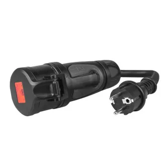 Green Cell Red CEE 16A 400V 5P na 230V Schuko adaptér Green Cell Red CEE 16A 400V 5P na 230V Schuko adaptér