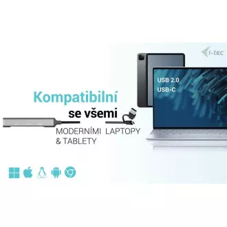 I-Tec USB-A/USB-C Metal HUB 1x USB-C 3.1 + 3x USB 2.0 I-Tec USB-A/USB-C Metal HUB 1x USB-C 3.1 + 3x USB 2.0