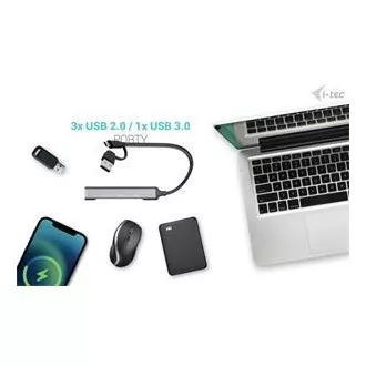I-Tec USB-A/USB-C Metal HUB 1x USB-C 3.1 + 3x USB 2.0 I-Tec USB-A/USB-C Metal HUB 1x USB-C 3.1 + 3x USB 2.0