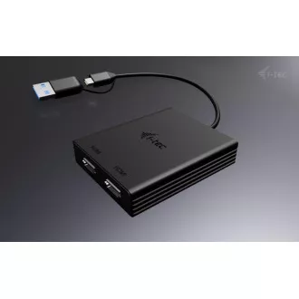 I-Tec USB-A/USB-C Dual 4K HDMI Video Adapter