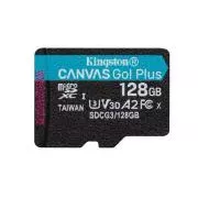 KINGSTON 128GB microSDXC Canvas Go Plus Gen4 200MB/s A2 U3 V30 Card bez adapteru