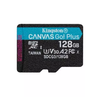 KINGSTON 128GB microSDXC Canvas Go Plus Gen4 200MB/s A2 U3 V30 Card bez adapteru KINGSTON 128GB microSDXC Canvas Go Plus Gen4 200MB/s A2 U3 V30 Card bez adapteru